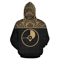 Yap All Over Zip up Hoodie Gold Version - Polynesian Pride