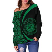 Hawaii Polynesian Women's Off Shoulder Sweater 09 - Polynesian Pride