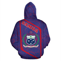 Samoa Hoodie Samoa Coat of Arms Polynesian Tattoo Style - Polynesian Pride