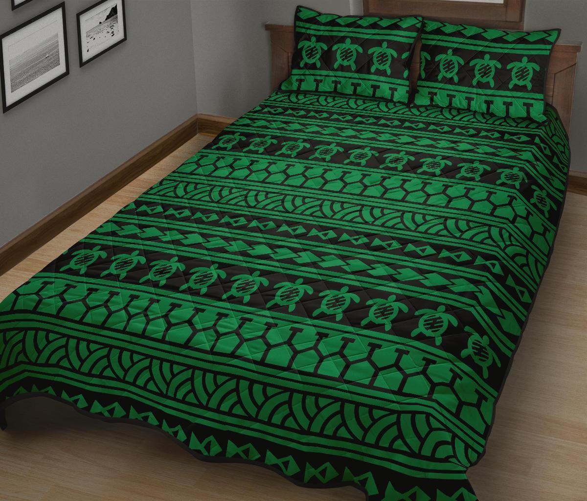 Hawaii Quilt Bed Set Polynesia Tattoo Tribal AH - Polynesian Pride