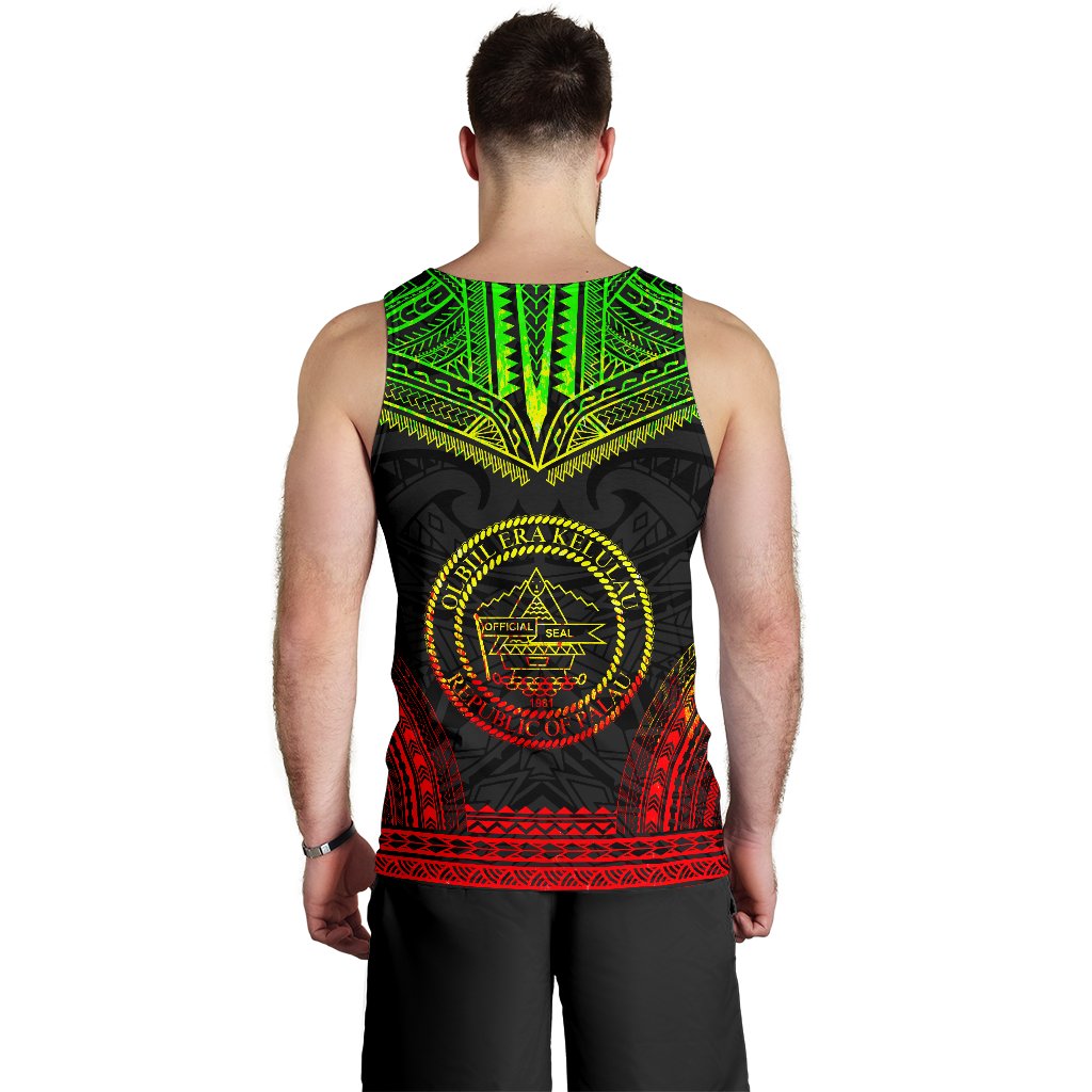 Palau Men's Tank Top - Polynesian Chief Reggae Version - Polynesian Pride