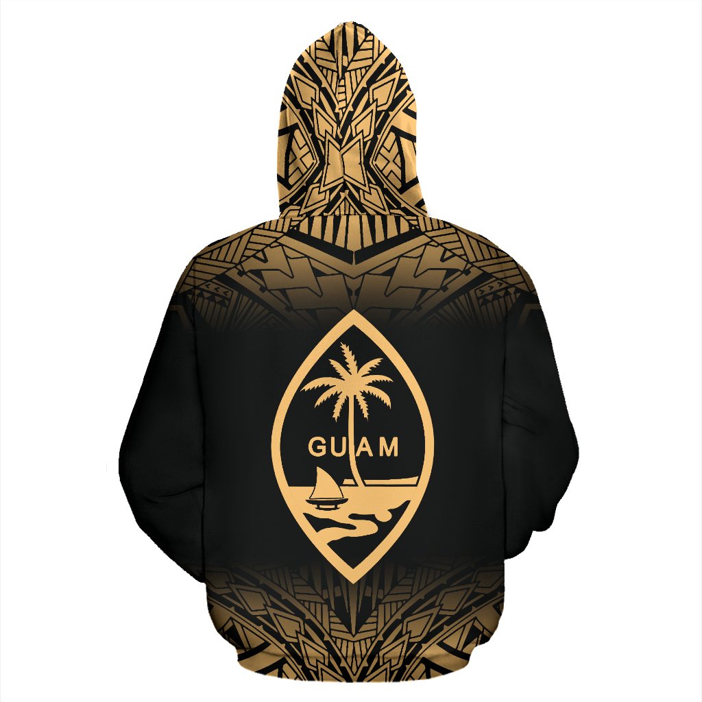Guam All Over Custom Hoodie Gold Fog - Polynesian Pride