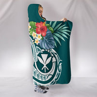Polynesian Hawaii Kanaka Maoli Hooded Blanket - Summer Plumeria - Polynesian Pride