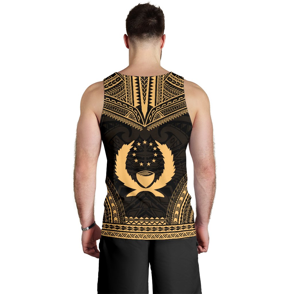 Pohnpei Men's Tank Top - Polynesian Chief Gold Version - Polynesian Pride