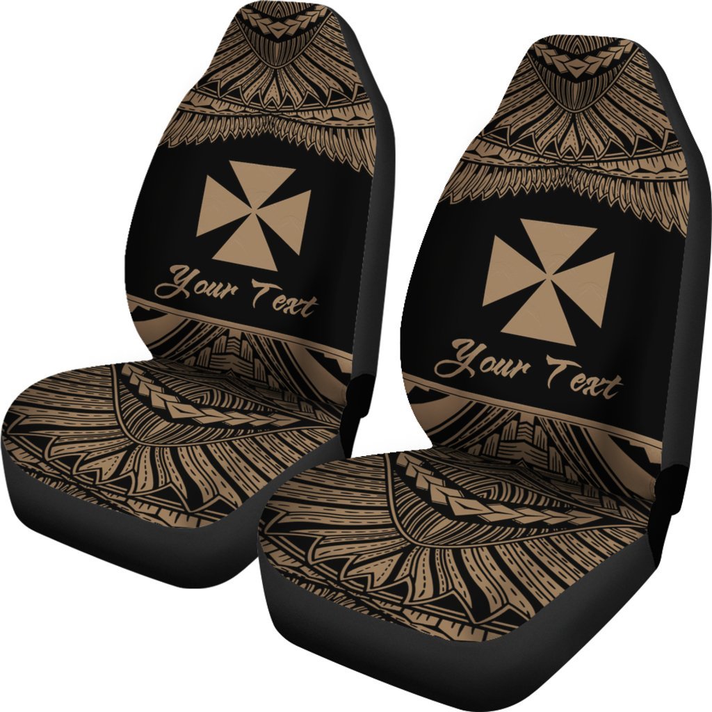 Wallis and Futuna Polynesian Custom Personalised Peisonalised Car Seat Covers - Pride Gold Version - Polynesian Pride