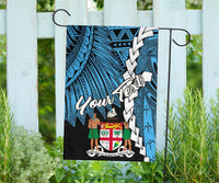 Fiji Polynesian Custom Personalised Flag - Tribal Wave Tattoo Flag Style - Polynesian Pride