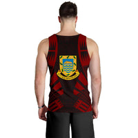 Tuvalu Men Tank Top - Polynesian Tattoo Red - Polynesian Pride