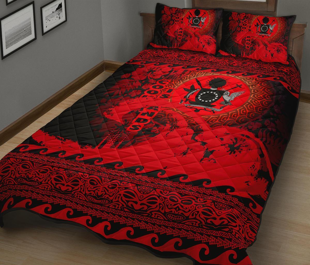 Cook Island Quilt Bed Sets Wave Red - Polynesian Pride