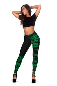 Hawaii Polynesian Leggings Green - Fashion - Polynesian Pride