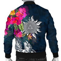 Polynesian Custom Personalised Men's Bomber Jacket - Summer Vibes - Polynesian Pride