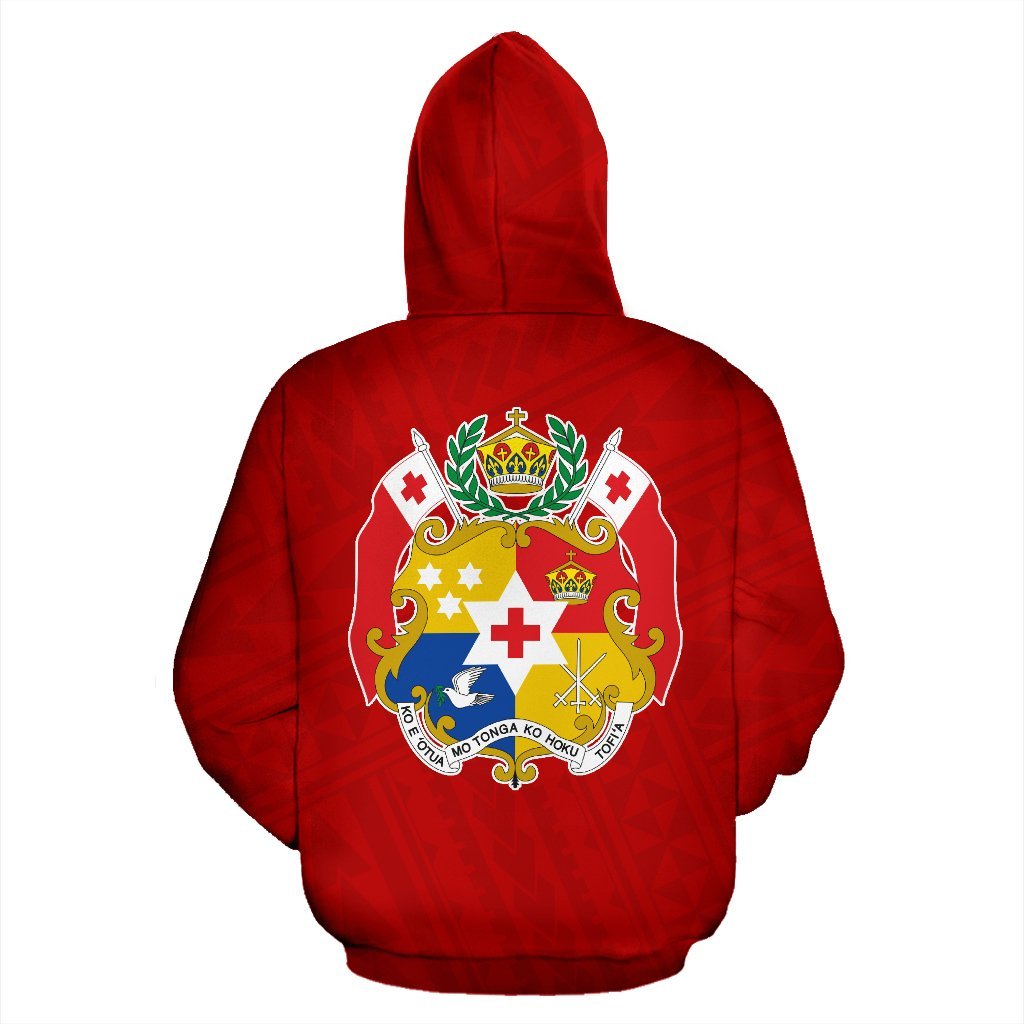 Tonga Zip up Hoodie Tonga Flag Coat of Arms Is In My DNA - Polynesian Pride