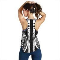 American Samoa Polynesian Women Racerback Tank - Black Armor Tattoo - Polynesian Pride