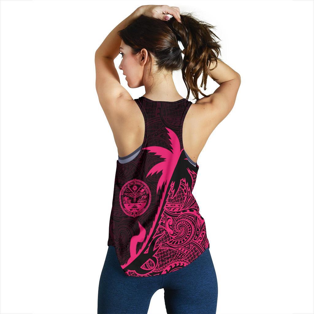 Marshall Islands Coconut Tree Women's Racerback Tank K4 - Polynesian Pride
