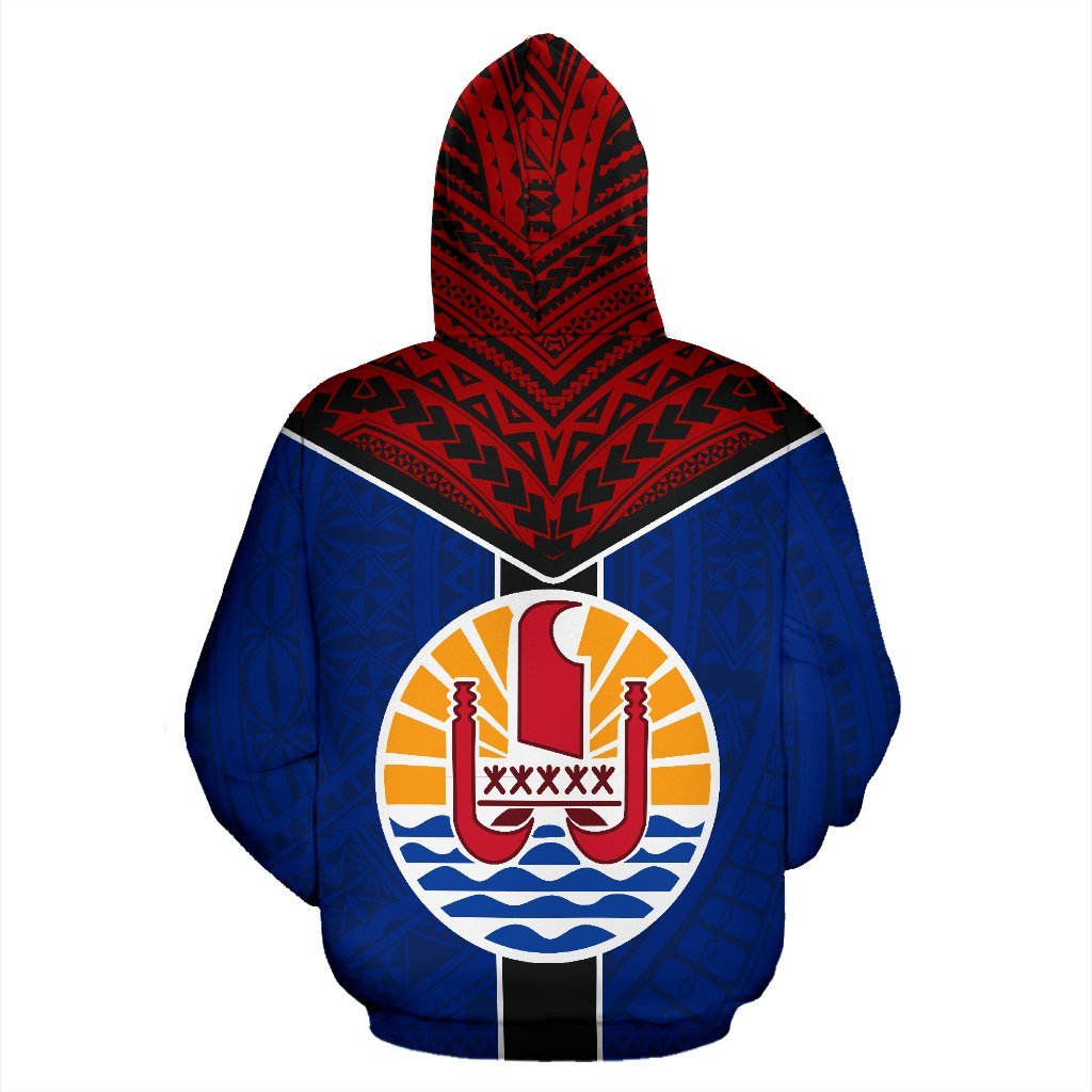 French Polynesia Hoodie French Polynesia Flag Tattoo - Polynesian Pride