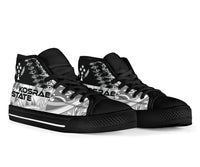 Kosrae State High Top Shoes - White Color Symmetry Style - Polynesian Pride