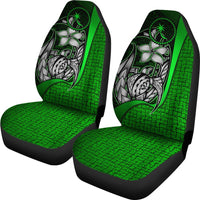 Chuuk Micronesian Car Seat Covers Green - Turtle With Hook - Polynesian Pride