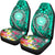 American Samoa Polynesian Car Seat Covers - Turtle Plumeria (Turquoise) - Polynesian Pride