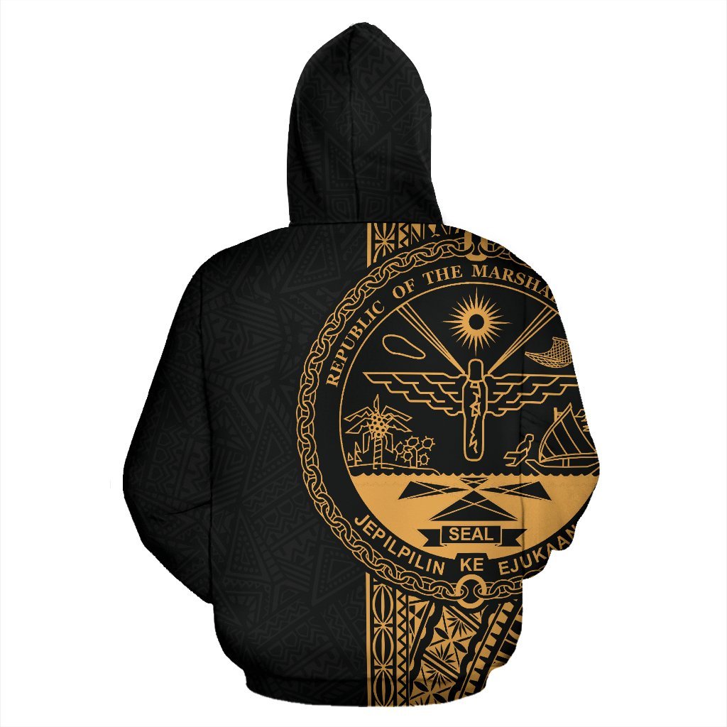Marshall Islands Polynesian Hoodie Yellow Line - Polynesian Pride