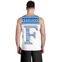 Fiji Men's Tank Top - Tapa White Style - Polynesian Pride