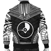 Yap Polynesian Chief Men's Bomber Jacket - Black Version - Polynesian Pride