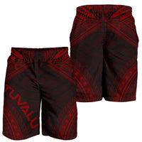 Tuvalu Men's Shorts - Polynesian Chief Red Version - Polynesian Pride