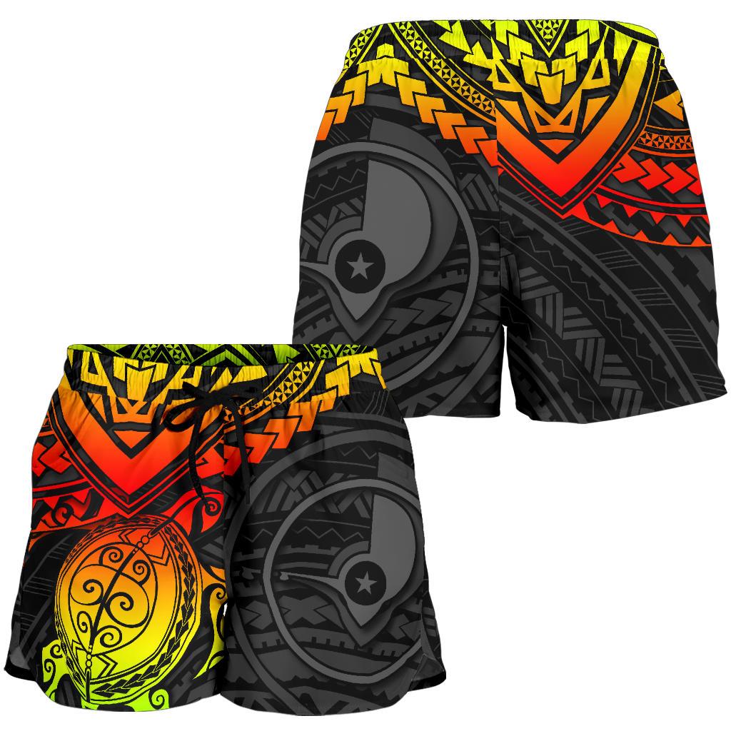 Yap Polynesian Shorts (Women) - Reggae Turtle - Polynesian Pride