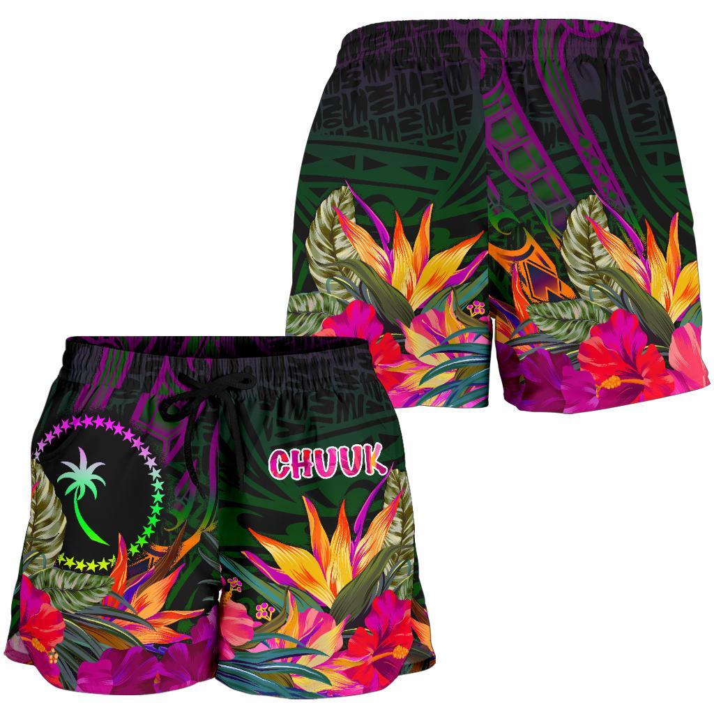 Chuuk Women's Shorts - Summer Hibiscus - Polynesian Pride