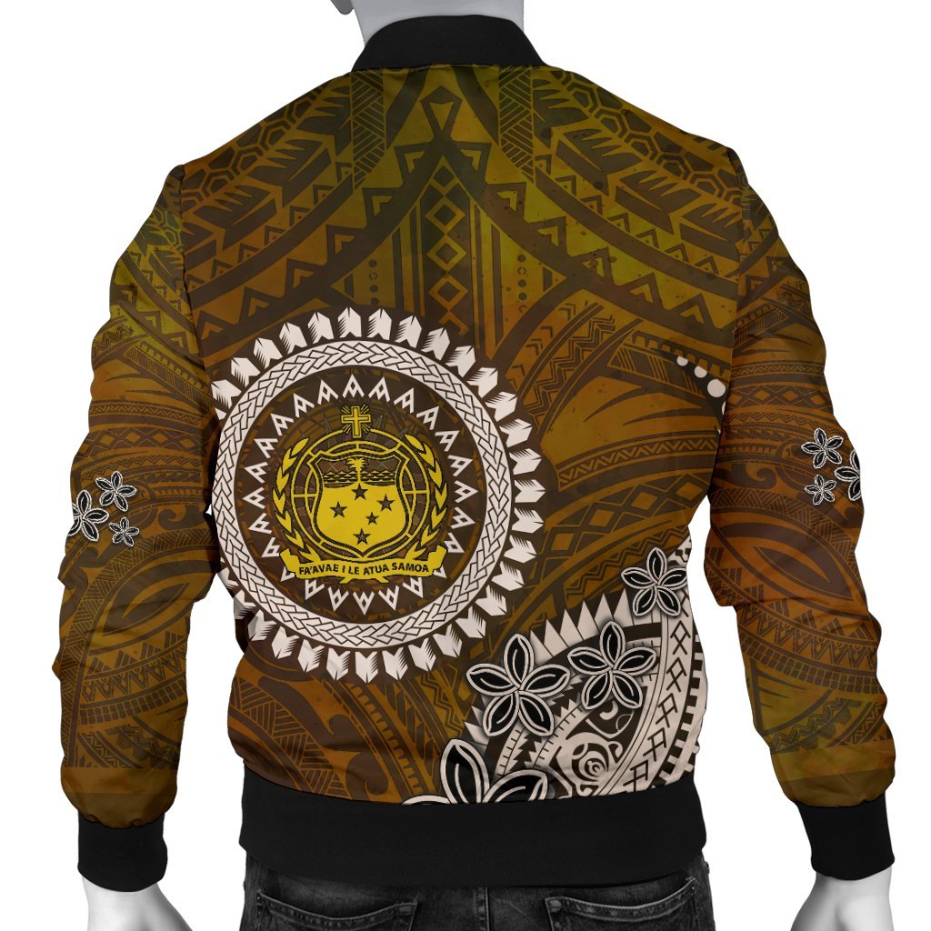 Samoa Men's Bomber Jackets - Polynesian Boar Tusk - Polynesian Pride