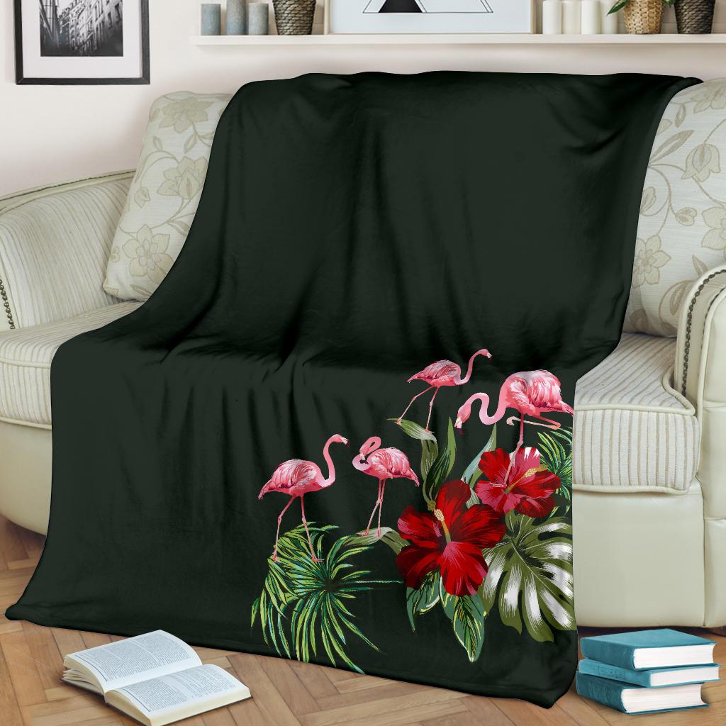 Pink Flamingos Premium Blanket - Polynesian Pride