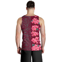 Hawaii Hibiscus Flower Polynesian Men's Tank Top - Curtis style - Pink - Polynesian Pride