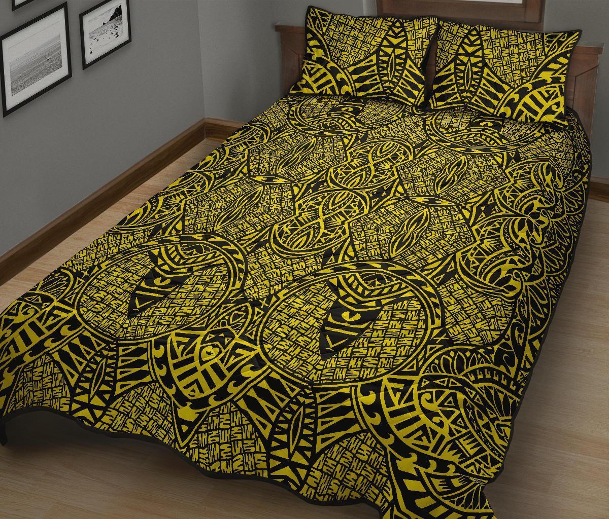 Hawaii Quilt Bed Set Polynesia Lauhala Mix AH - Polynesian Pride