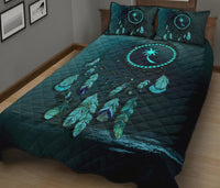 Chuuk Polynesian Quilt Bed Set Dreamcatcher Blue - Polynesian Pride