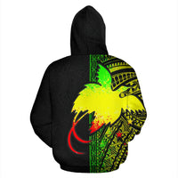 Papua New Guinea Polynesian All Over Zip up Hoodie Reggae Line - Polynesian Pride