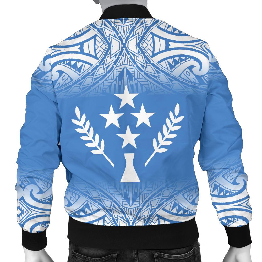 Kosrae Men's Bomber Jacket - Fog Blue Style - Polynesian Pride