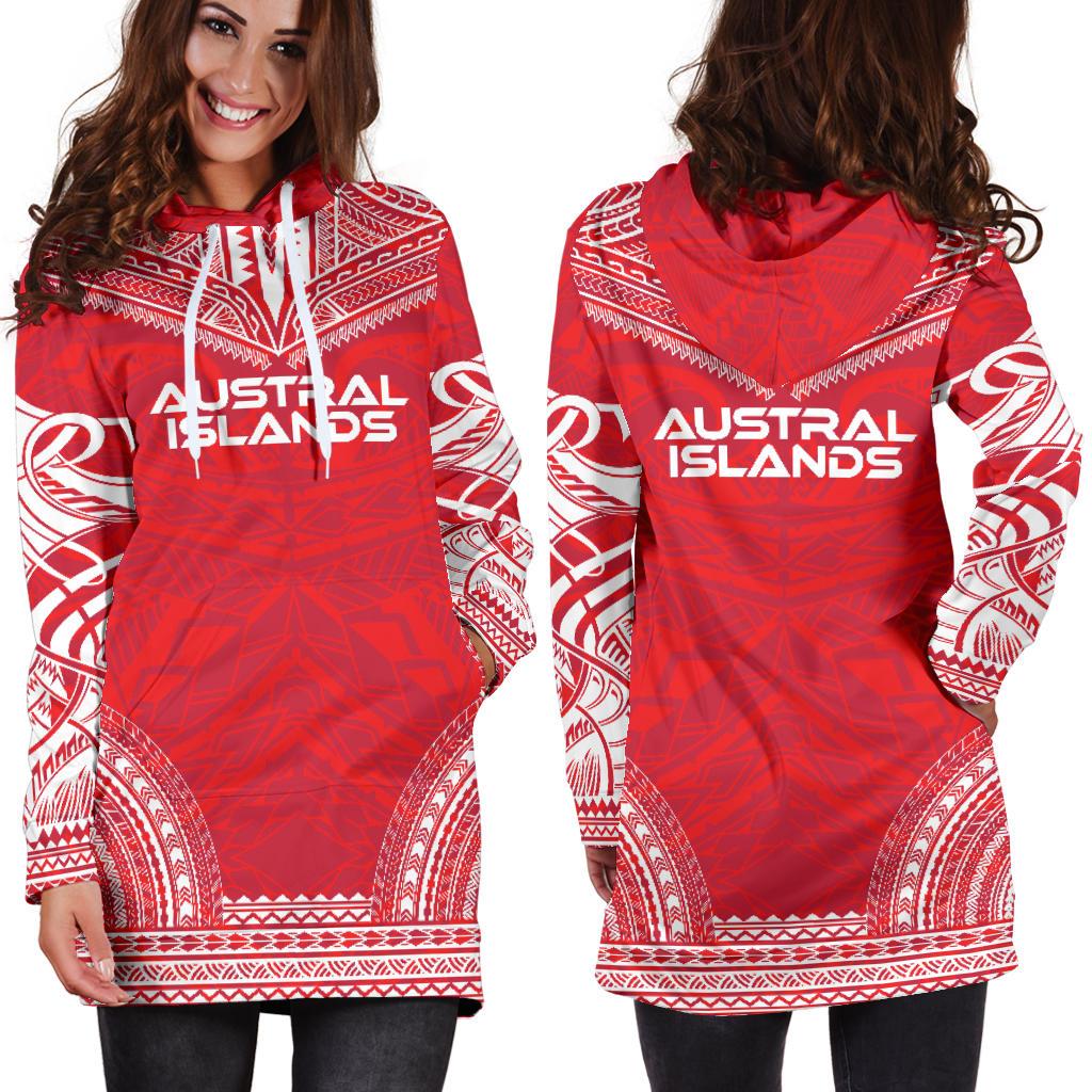 Austral Islands Women's Hoodie Dress - Polynesian Flag Chief - Polynesian Pride