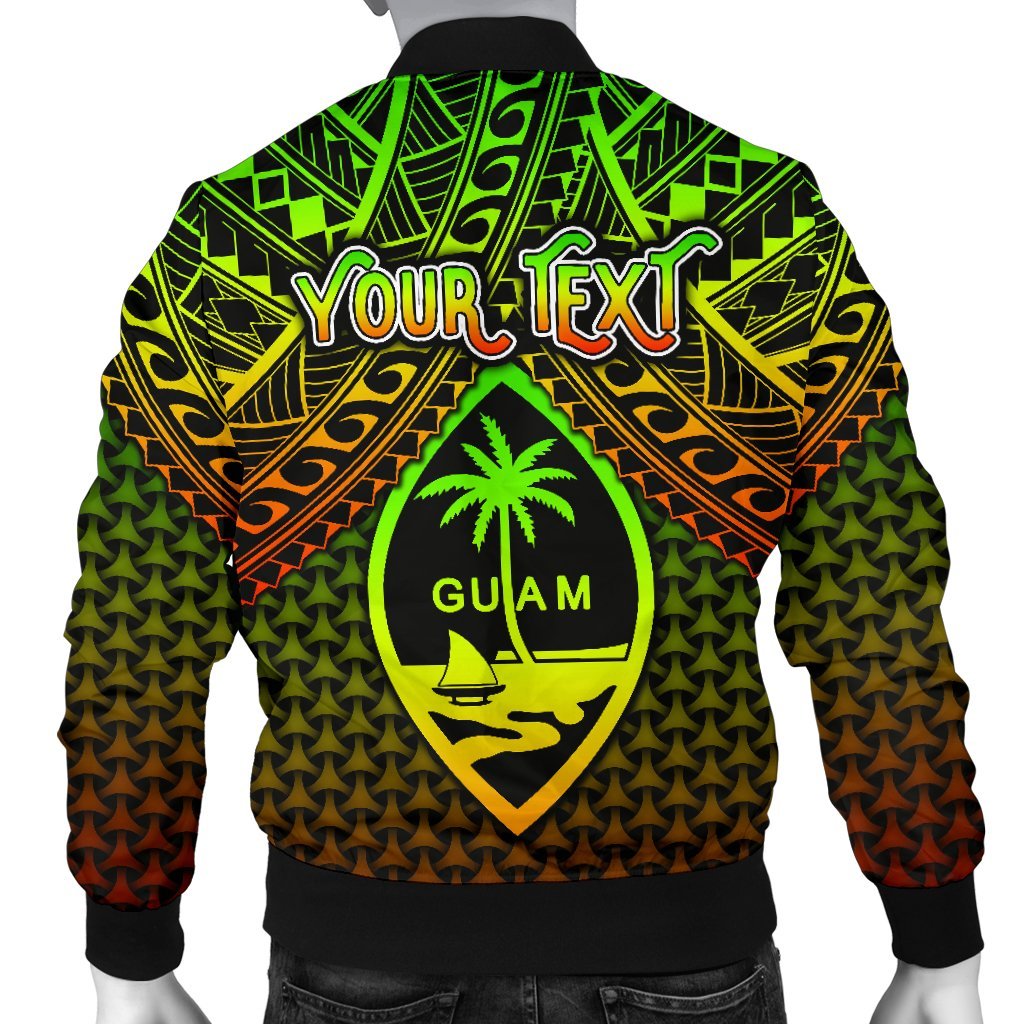 Polynesian Guam Personalised Men's Bomber Jacket - Reggae Vintage Polynesian Patterns - Polynesian Pride