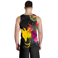 Papua New Guinea Men's Tank Top - Hibiscus Polynesian Pattern - Polynesian Pride