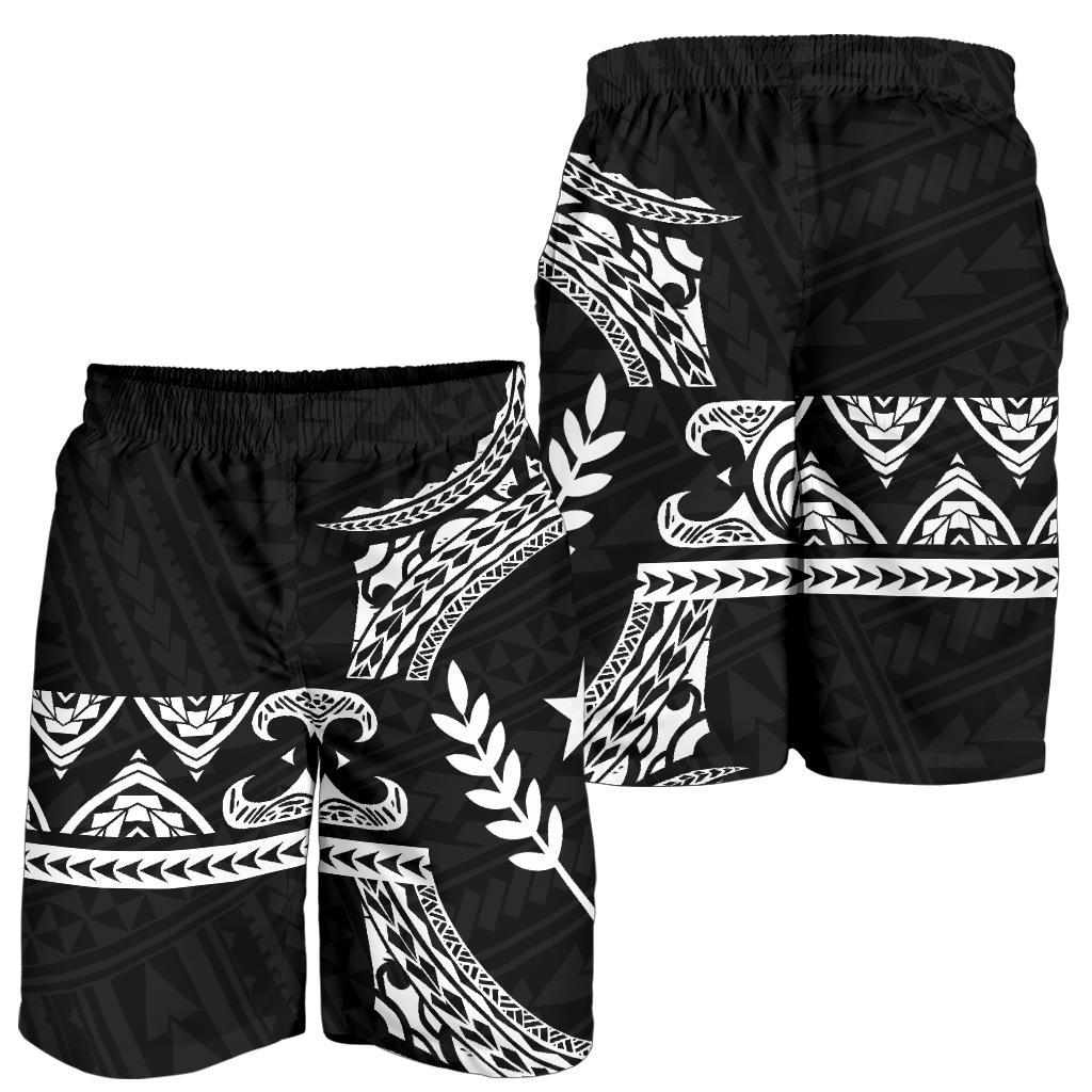 Kosrae Polynesian All Over Print Men's Short - Black Version - Polynesian Pride
