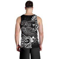 Fiji Men's Tank Top - White Shark Polynesian Tattoo - Polynesian Pride