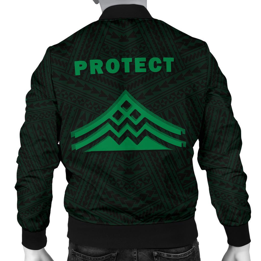 Hawaii Mauna Kea Polynesian Men's Bomber Jacket Green - Polynesian Pride