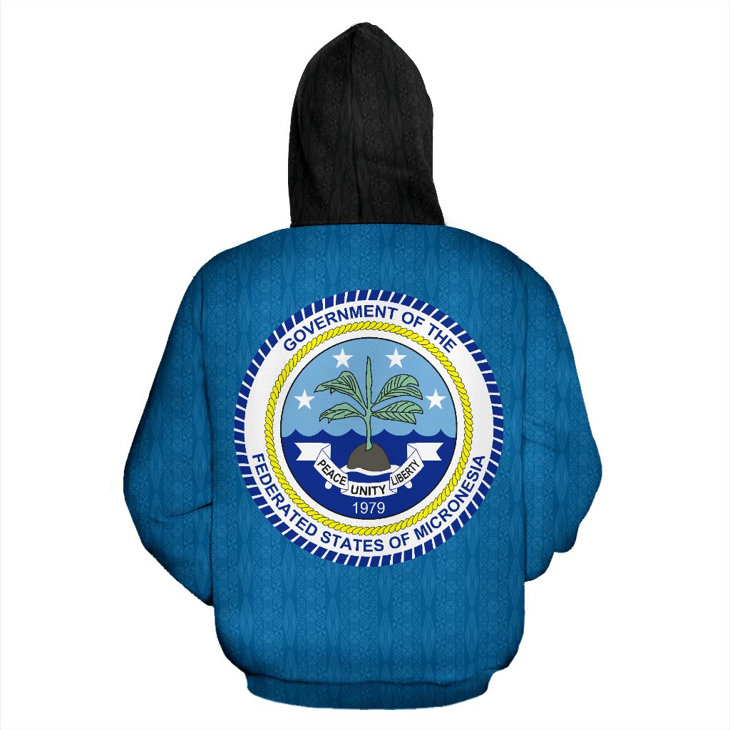 Yap All Over Hoodie Yap Flag Micronesia - Polynesian Pride