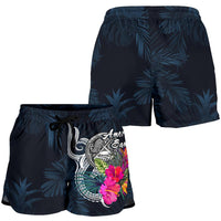 American Samoa Polynesian All Over Print Women's Shorts - Tropical Flower - Polynesian Pride