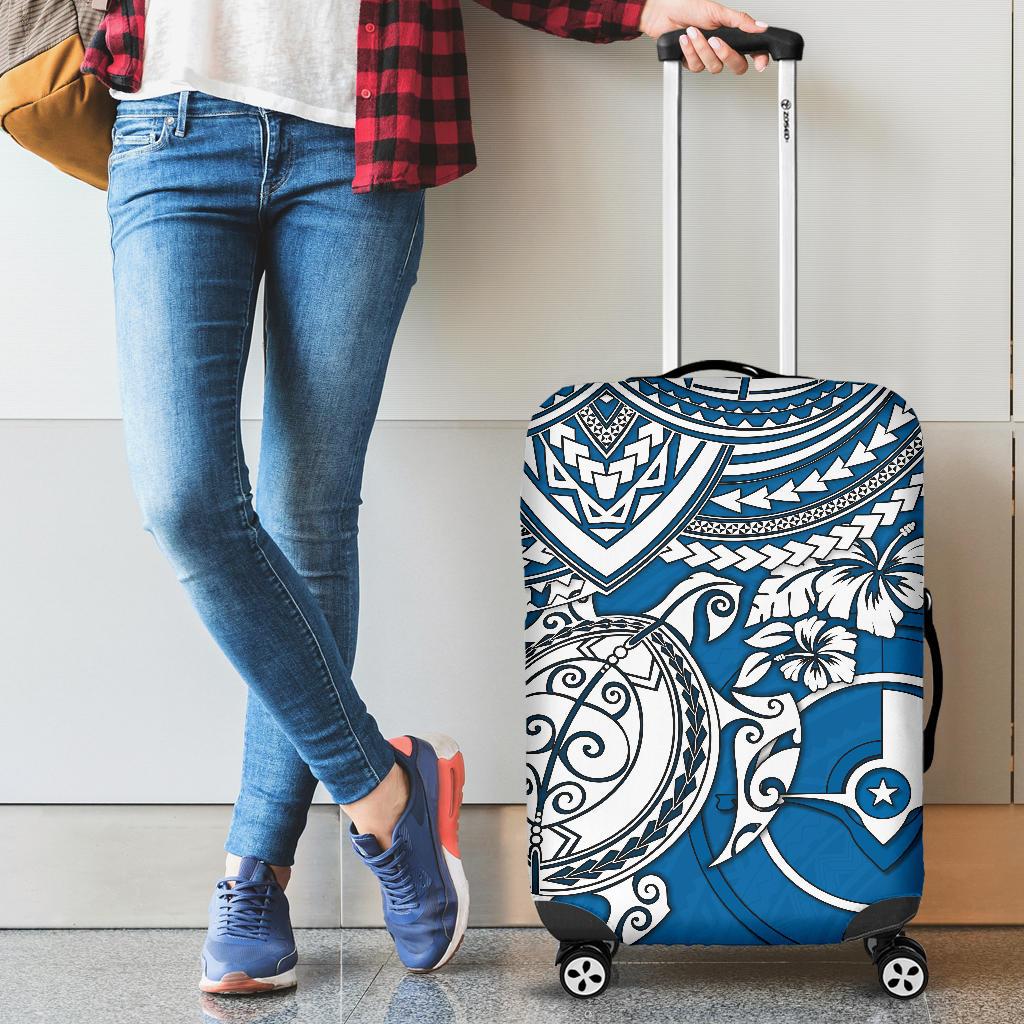 Yap Polynesian Luggage Covers - Polynesian Turtle Blue - Polynesian Pride