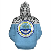 Pohnpei All Over Zip up Hoodie Polynesian Hoodie Style - Polynesian Pride