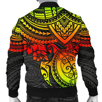 Polynesian Bomber Jacket (Men) - Polynesian Reggae Turtle - Polynesian Pride
