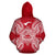 American Samoa Polynesian ll Over Hoodie Map Red White - Polynesian Pride