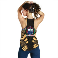 Samoa Women Racerback Tank - Polynesian Tattoo Gold - Polynesian Pride