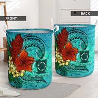 Cook Islands Laundry Basket - Tropical Flowers Style - Polynesian Pride