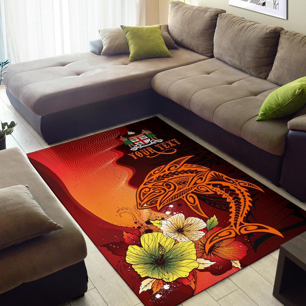 Fiji Custom Personalised Area Rugs - Tribal Tuna Fish - Polynesian Pride