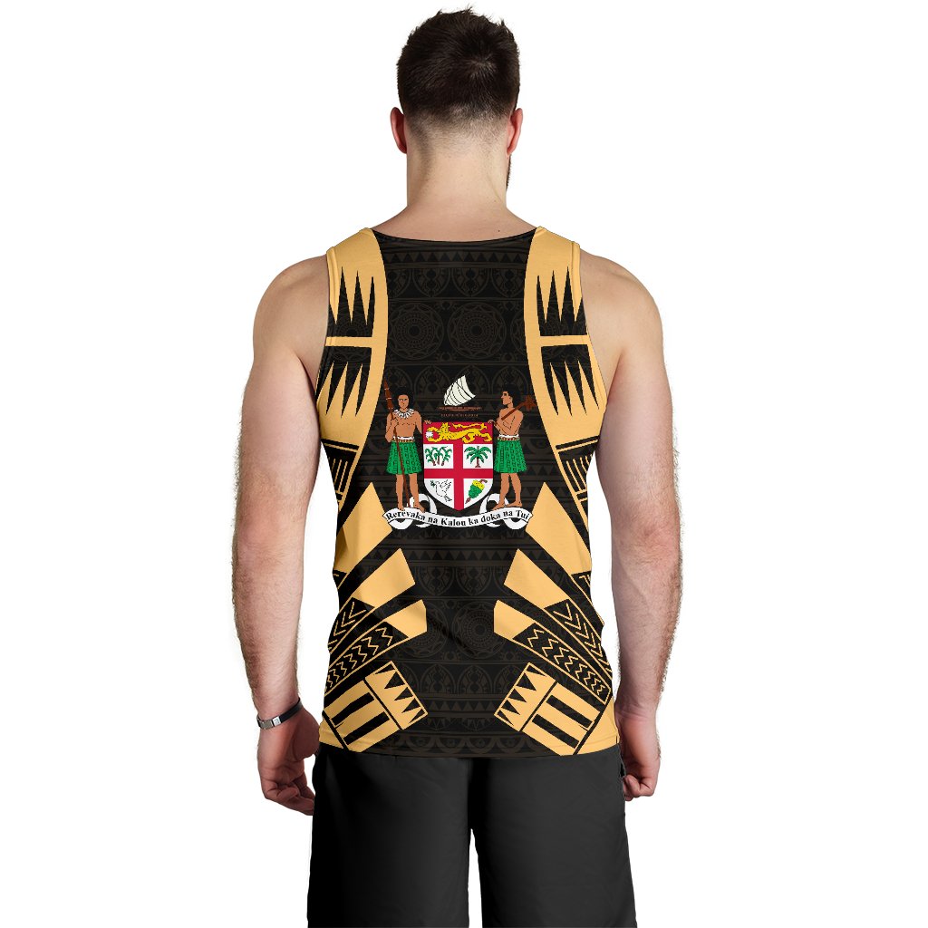 Fiji Men Tank Top - Polynesian Tattoo Gold - Polynesian Pride